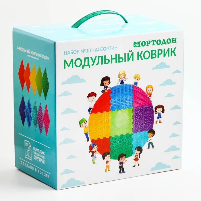 Детский Массажный коврик Ортодон набор Ассорти №10 (10 пазлов)|Коврики