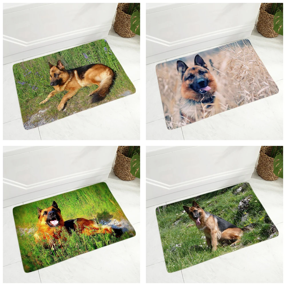 Мягкий напольный коврик для домашних животных немецкая овчарка прихожей детской