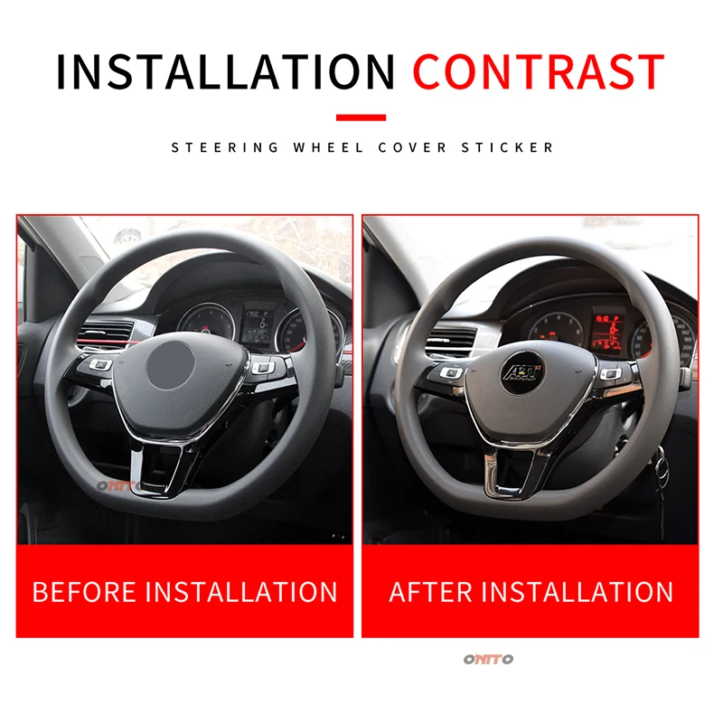 

1pcs 45mm ABT Logo Epoxy Sticker Car Decoration Steering Wheel Center Emblem 4.5cm for Passat B6 B7 CC Golf MK5 MK6 Tiguan