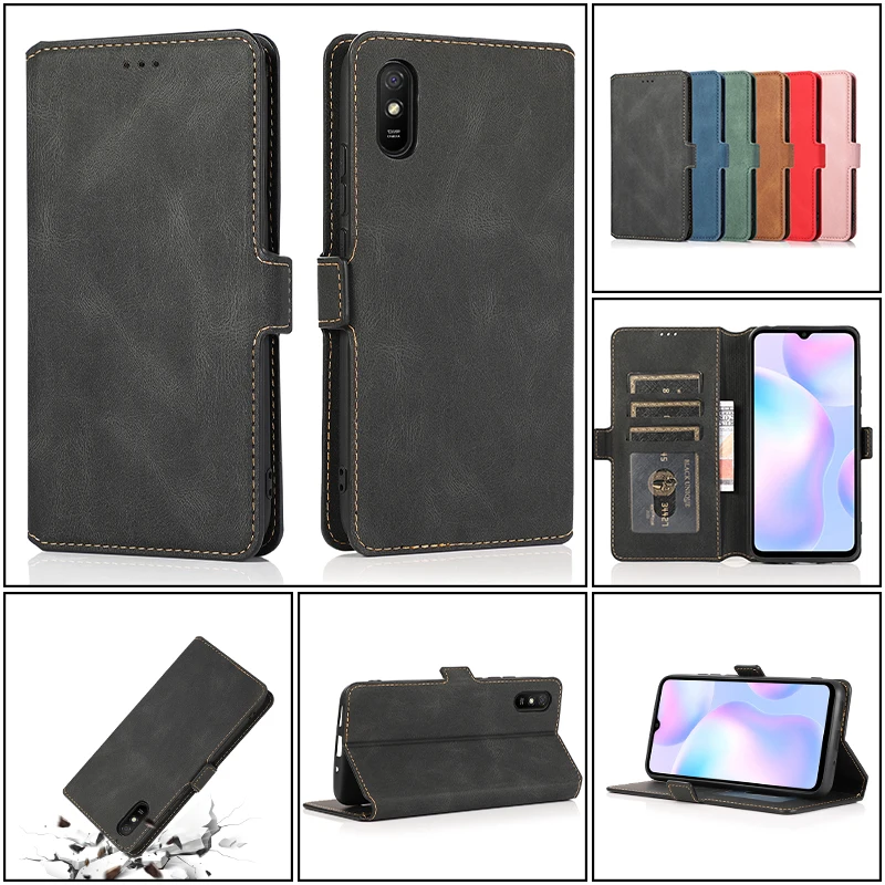 

Card Slot Wallet Flip Phone Case For XiaoMi RedMi 9 9A 9C 10X 8 8A 7 7A 6 6A K20 K30 Note 9 Pro Max Shockproof Leather Cover