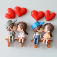 refrigerator magnet creative three dimensional cartoon character home decoration magnet couple set refrigerator magnet decore