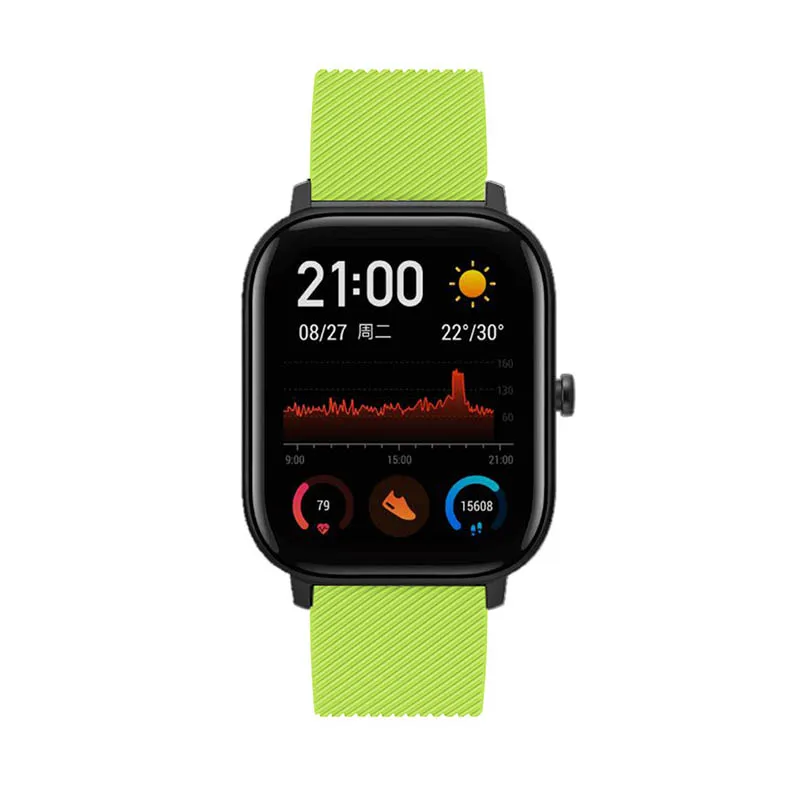 Для Xiaomi Huami Amazfit GTS силиконовый ремешок на запястье Замена для samsung Galaxy watch 42 мм gear sport/s2 Смарт-часы полосы
