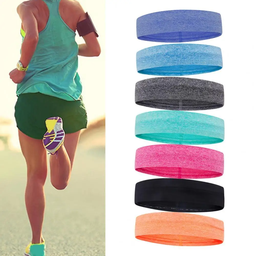 

Solid Color Modern Athletic Sports Headband Sweatband Portable Headband Soft for Gym