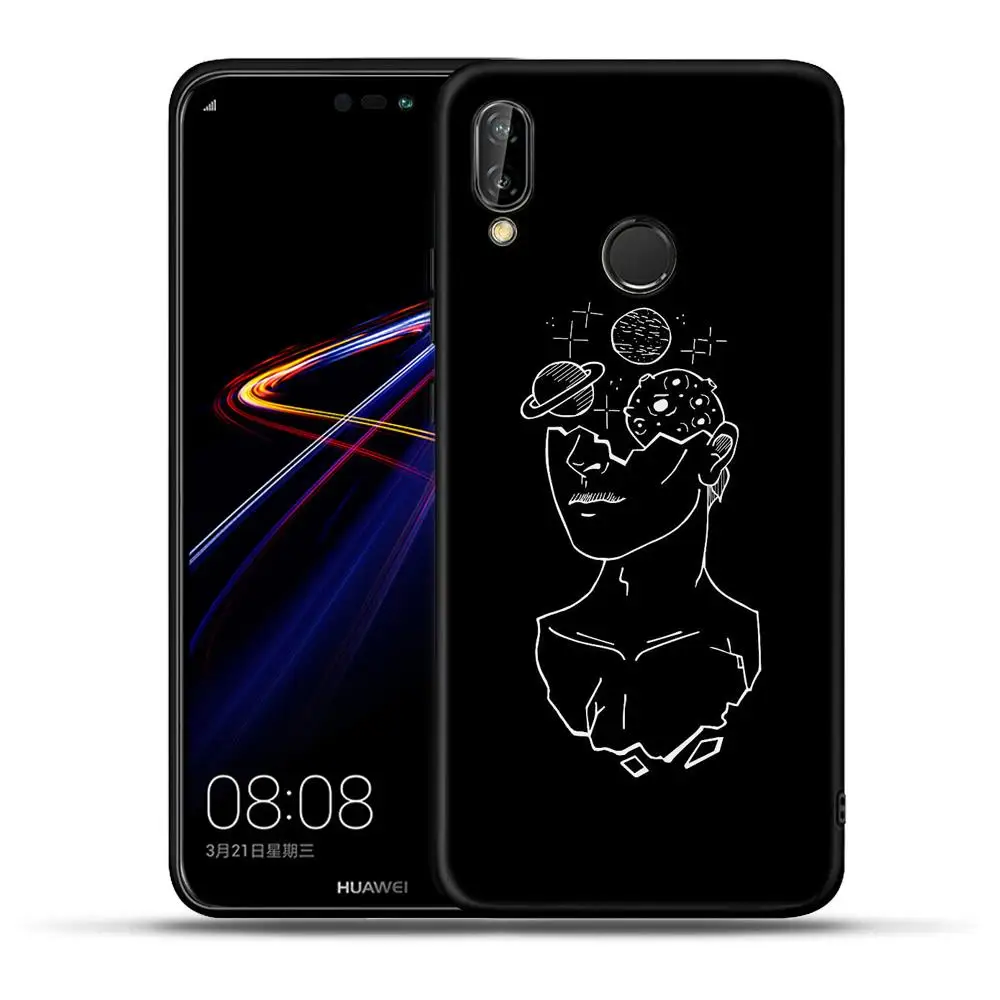 Художественный чехол с линиями для huawei P20 P30 Pro Коврики 10 20 Lite Y5 Y6 Y7 Y9 Prime P Smart плюс чехол s силиконовый чехол Coque Etui