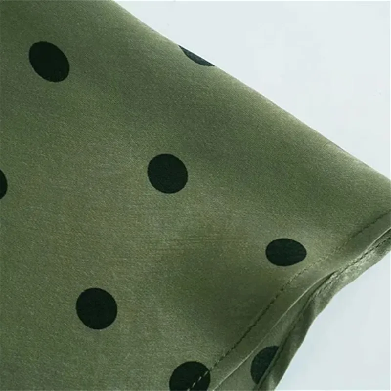 

Summer 2021 Green Polka Dot Midi Dress Women Sexy Backless Party Dresses Woman Elegant Slip Cross Strap Knot Female Camisole