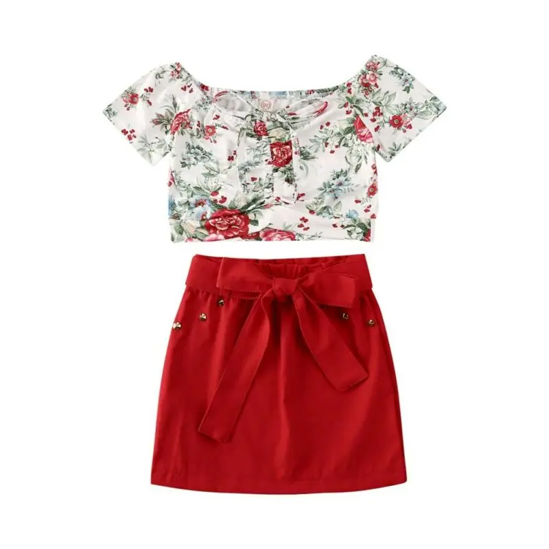 Новинка 2020 года Лидер продаж летняя одежда для маленьких девочек Футболка с