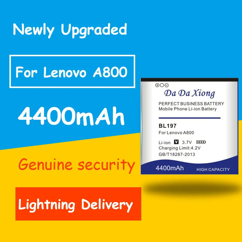 Бесплатная доставка аккумулятор 4400 мАч BL197 BL 197 для Lenovo A800 A820 A798t S720 S720i S750 S889T S870e S868T