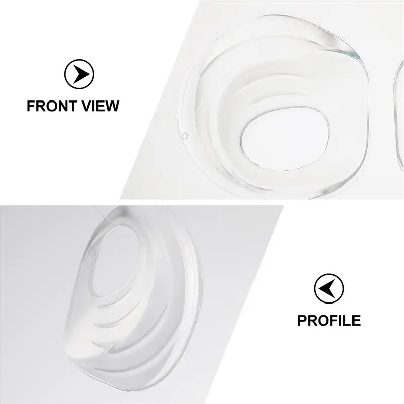 

2 Pairs Corrective Silicon Shoe Inserts Heel Insoles for Female