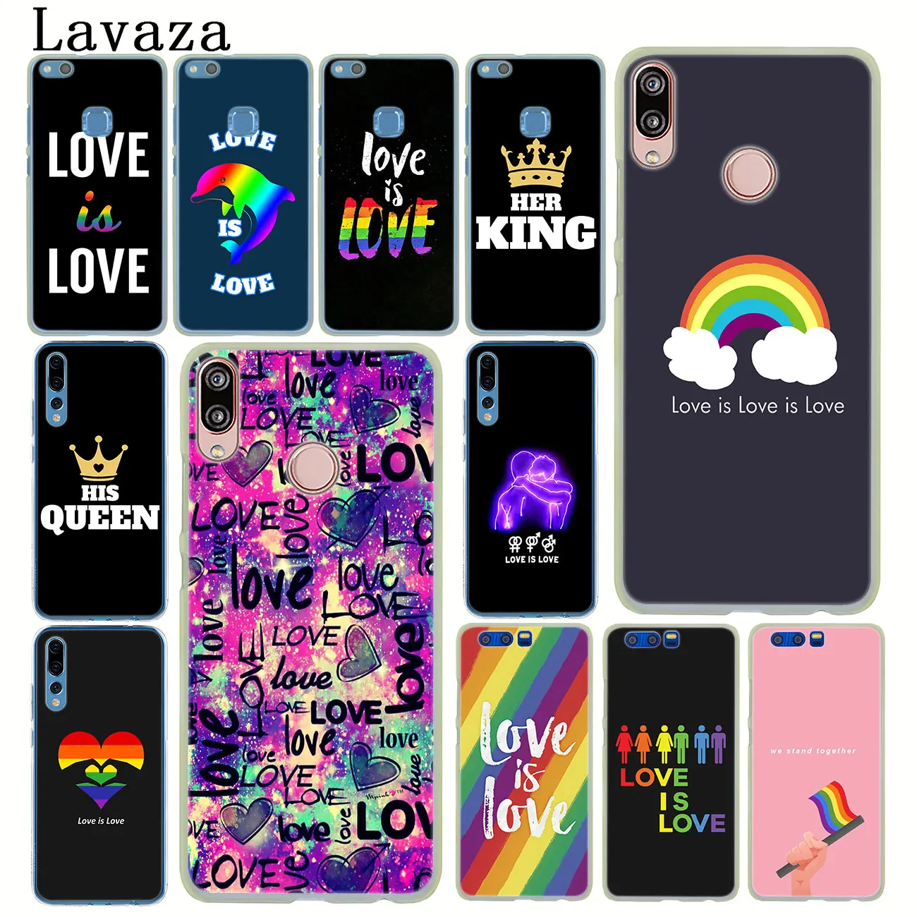 Lavaza Love Is Футболка мужская ЛГБТ сердце телефон чехол для huawei P30 P20 P10 P9 Plus P8 Lite Mini 2017