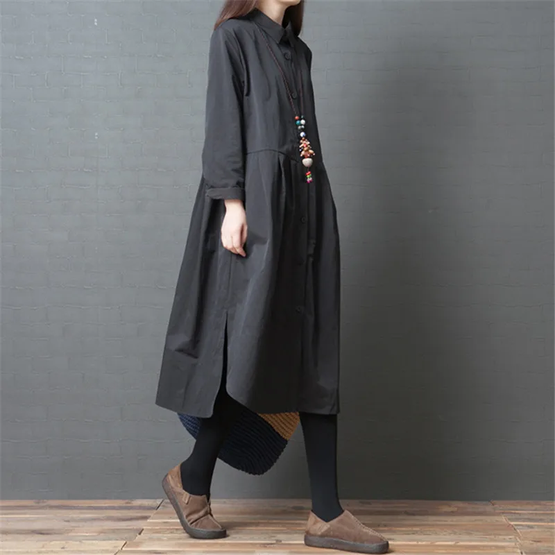 Женская Свободная блузка средней длины Повседневная тонкая большого размера с