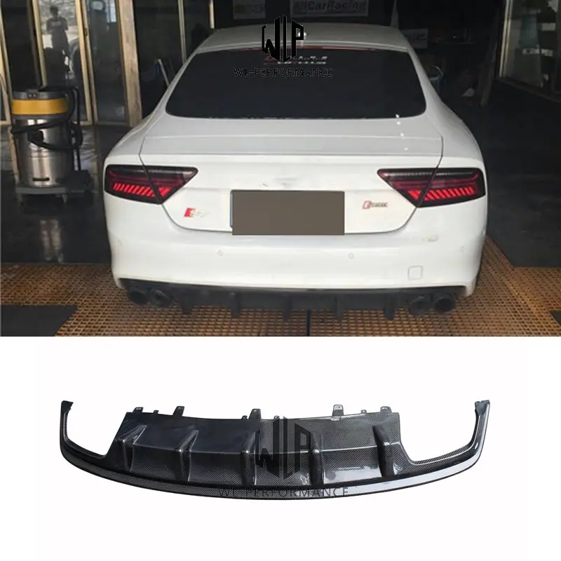 A7 MTM Style высококачественный карбоновый задний диффузор для губ автомобильный