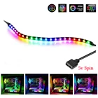 5-вольтовый 3-контактный разъем на материнской плате, Адресуемая WS2812b Светодиодная лента для ПК, для ASUS Aura SYNC,MSI Mystic Light SYNC,GIGABYTE RGB Fusion