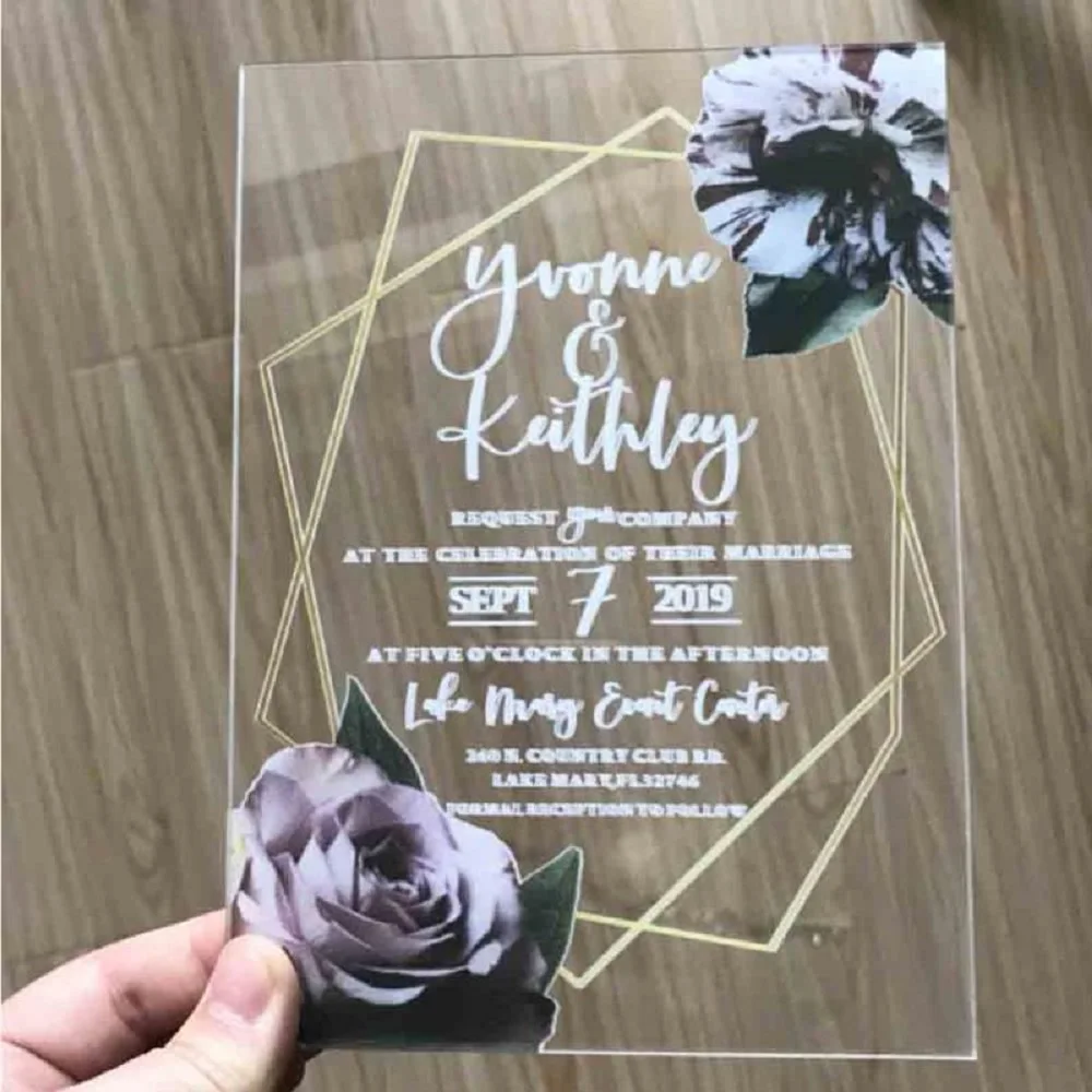 30 шт. разноцветные акриловые материалы свадебные пригласительные открытки