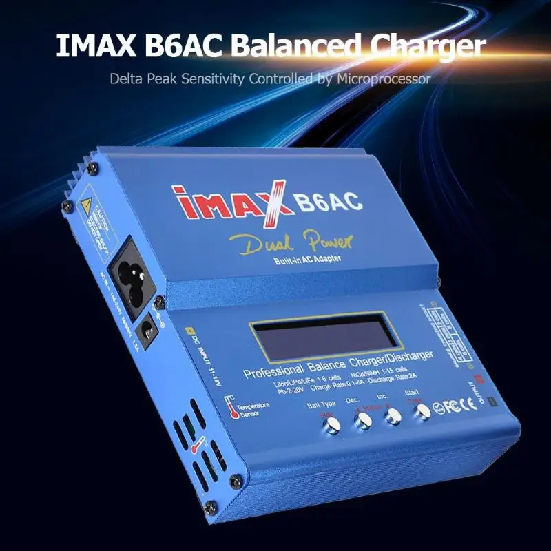 IMAX B6AC 80 Вт Батарея баланс зарядное устройство Dis зарядное устройство хранения данных время разряда функция ограничения с хранения данных для радиоуправляемого дрона