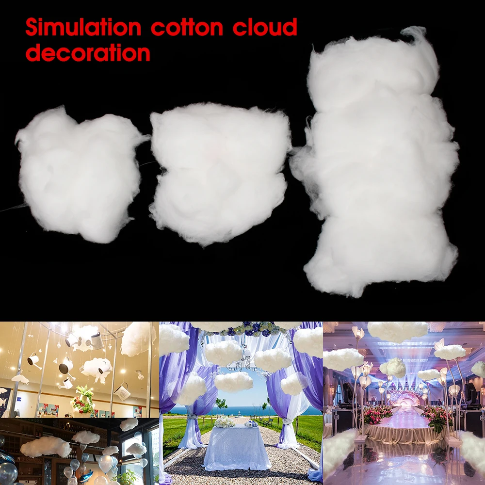 Искусственный хлопок 3D облако украшения вечерние на день рождения аксессуары
