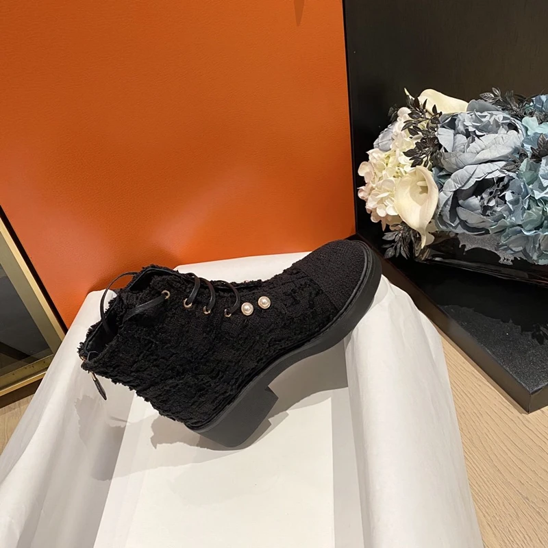 

Preal Ankle Boots for Women 2020 Autumn Motorcycle Boots Thick Heel PlatfoAnkle Brm Shoes Woman Slip on Round Toe Fashion Boots