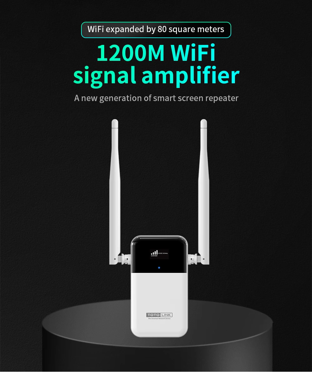 TOTOLINK EX1200L Repeater 2.4G & 5G Không Dây Kép WiFi Tăng Áp Với Hai Bên Ngoài 5dbi Ăng Ten Dễ Dàng thiết Lập