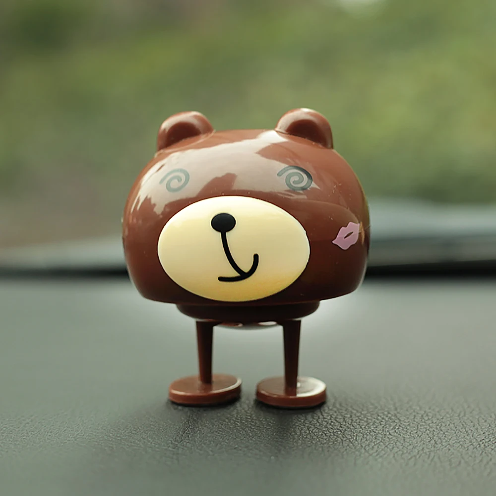 Милое украшение кивающий медведь Автомобильные украшения приборная панель