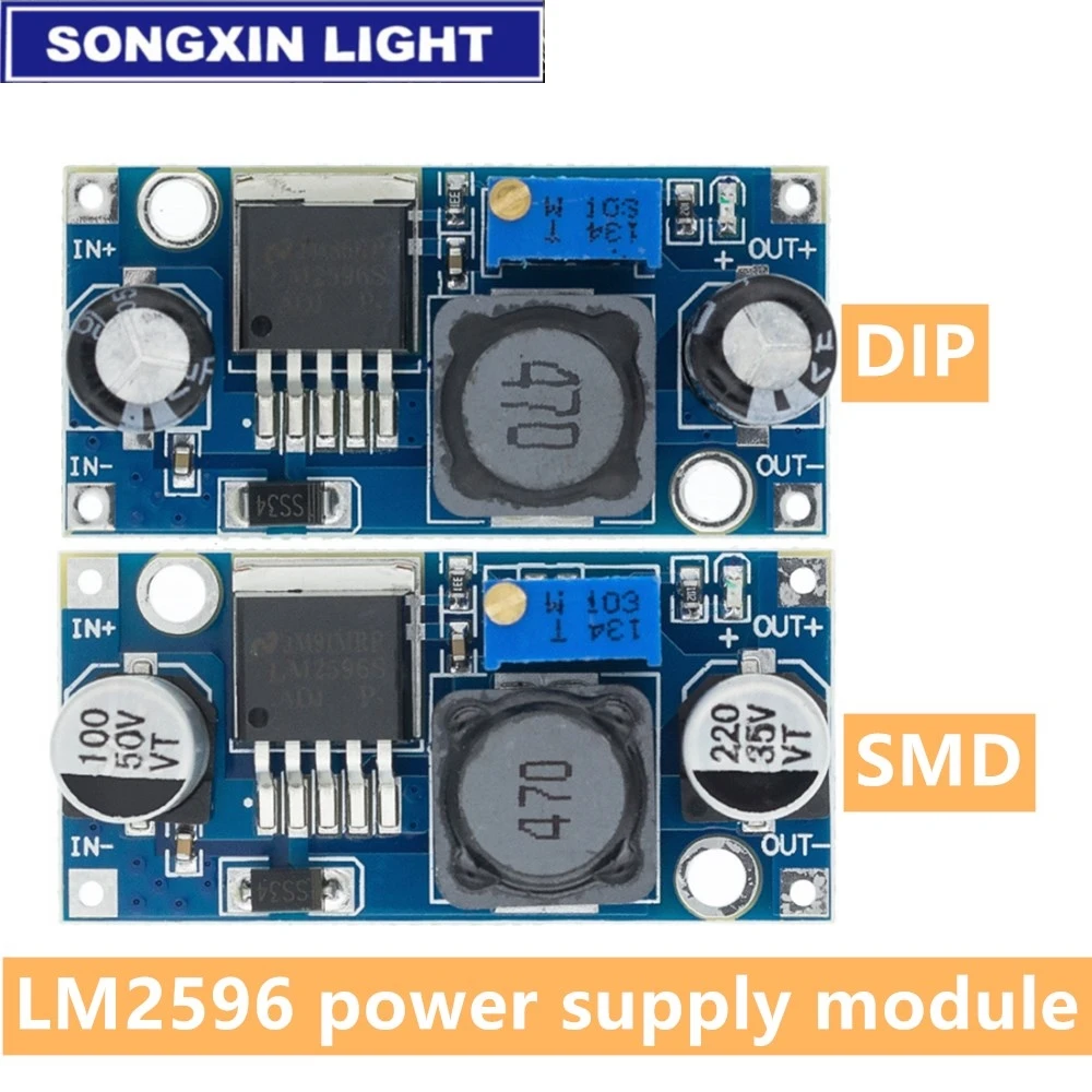 100 шт./лот LM2596S LM2596 ADJ DC понижающий модуль 5V/12V/24V Регулируемый Напряжение 3 2 V