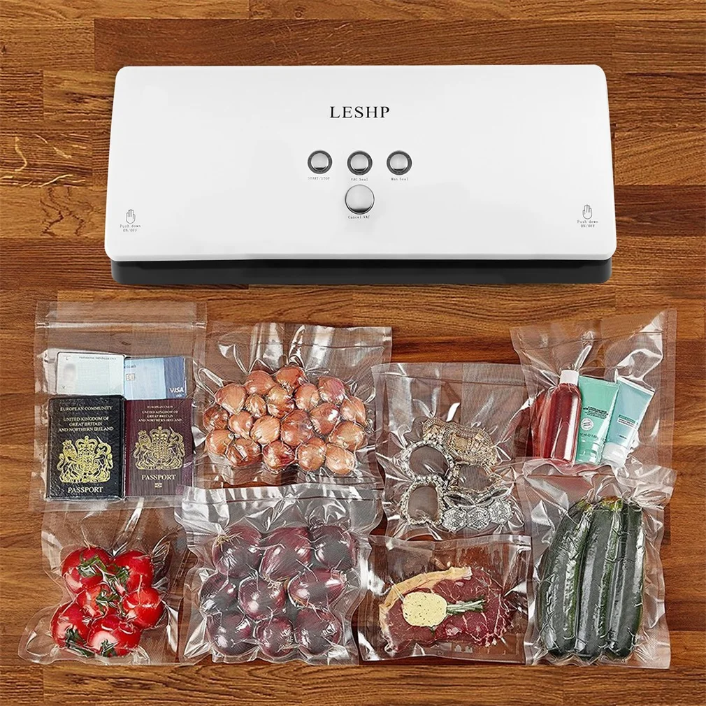 LESHP Portable Compact Simple Operations Vacuum Sealer Sealing Machine for Household Food Preservation White ABS | Инструменты