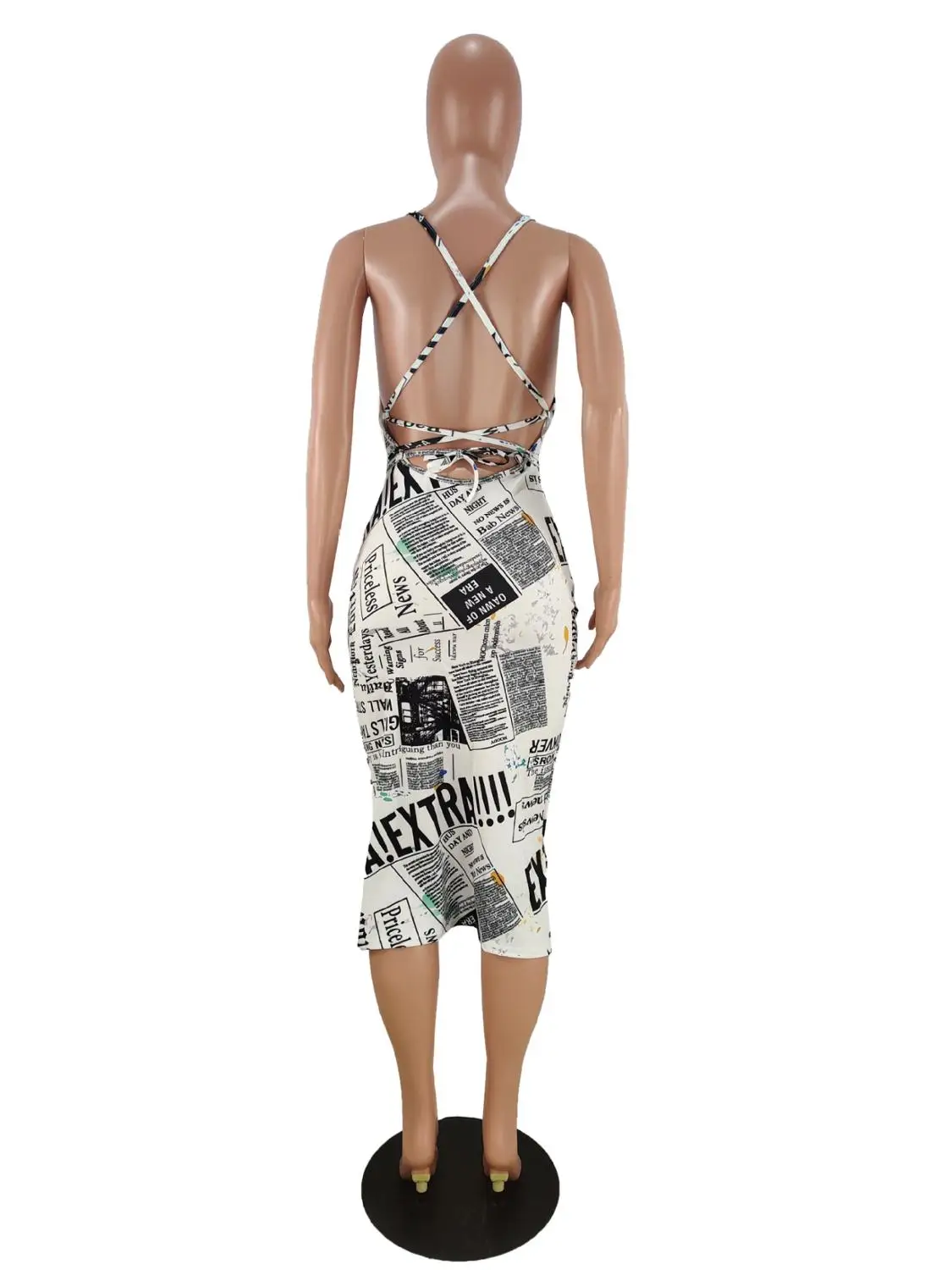 

2020 new fashion letter print sexy dress slim U-neck sleeveless women's suspender vest mid length skirt