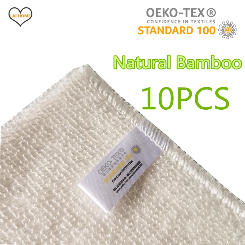 

10PCs High Efficient Anti-grease Bamboo Fiber kitchen towels Dish Cloth Washing rags Magic Cleaning dishcloth Wiping dropshiping