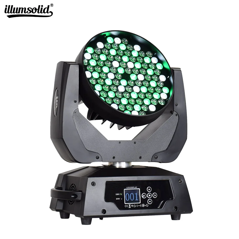 DMX управление DJ Moving Head Lights 108x3W RGBW 4in1 Led Wash Дискотека вечерние прожекторы церемония