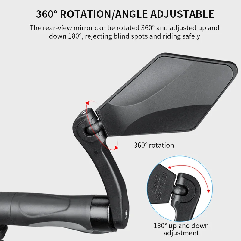 Велосипедное Зеркало заднего вида с широким диапазоном отражатель регулируемые