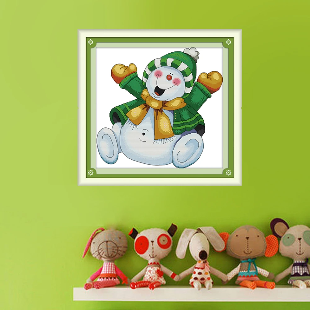 Набор для вышивки с принтом снеговика и 11 14 карат|Упаковка| |