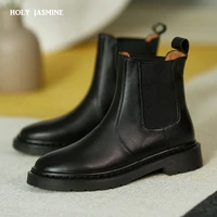 2021 new classic autumn winter women ankle boots platforms genuine leather fashion concise shoes woman comfortable casual newest