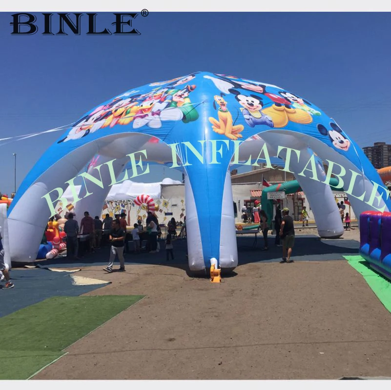 

Огромный надувной шатер-паук диаметром 10 м с полноцветной печатной крышкой, вечерние воздушные купольные шатры, укрытие для мероприятий
