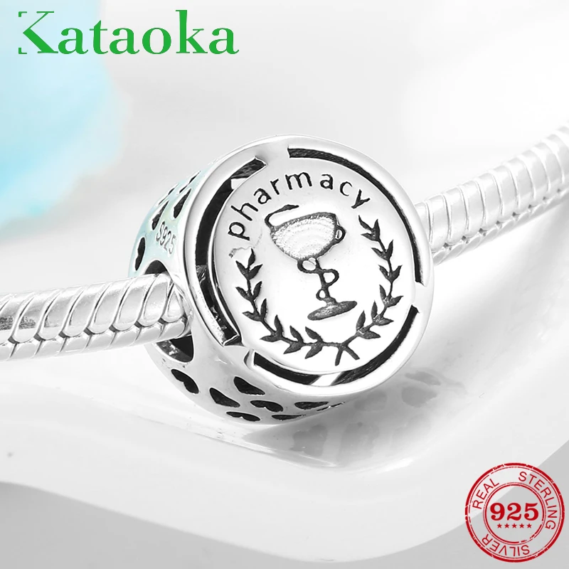 Бусина-Шарм сделай сам из серебра 925 пробы с символом аптеки | Украшения и