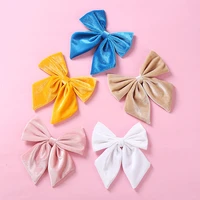6 velvet hair bow girls bowknot hair clips large size hairpins clips for hair kids hair accessories lacos de cabelo infantil