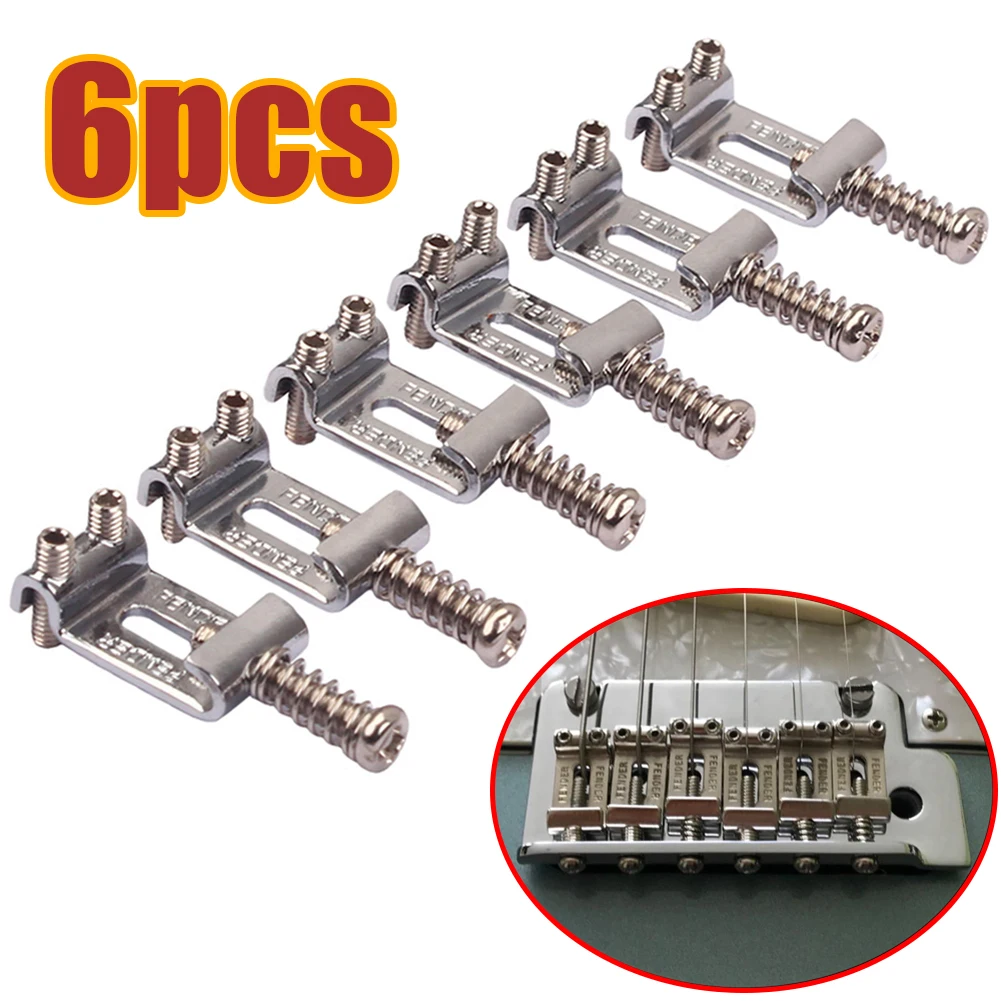 

6 Roller Vibrato Bridge Pull String Code Electric Guitar Saddle For Stratocaster Telecaster Electric Guitar Accessories CSV