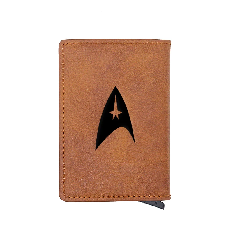 

Classic Interstellar Galaxy Fleet Logo Carve Card Holder Wallets Men Rfid Trifold Leather Slim Mini Small Money Bag Male Purses