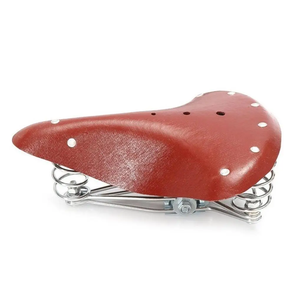 Классическое велосипедное седло Ретро кожа Винтаж Натуральная классическое