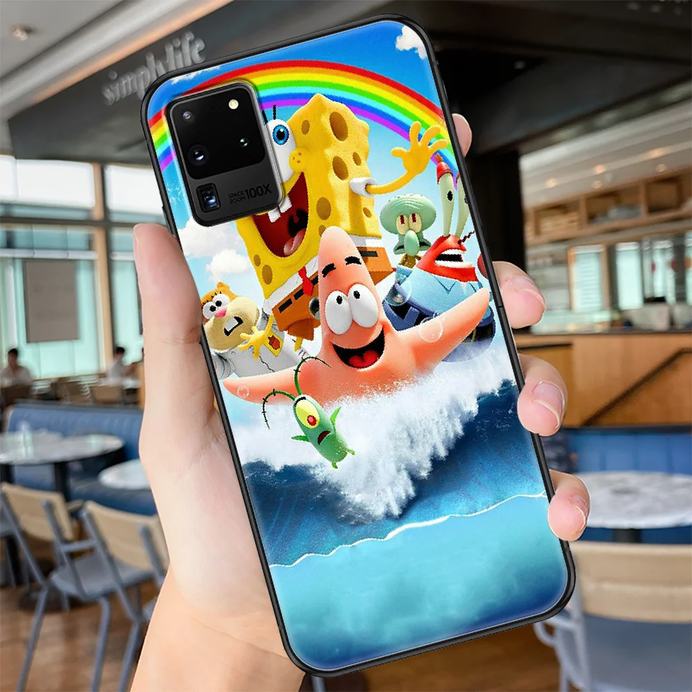

Sponge Cartoon Cute Bobs Phone case For Samsung Galaxy Note 4 8 9 10 20 S8 S9 S10 S10E S20 Plus UITRA Ultra black soft hoesjes