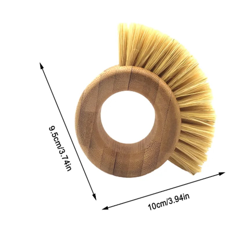 

Sisal Bamboo Ring Shaped Handle Kitchen Cleaning Brush Dish Brush Bowl Pot Brush Fruit Vegetable Cleaning Brush Kitchen Tools