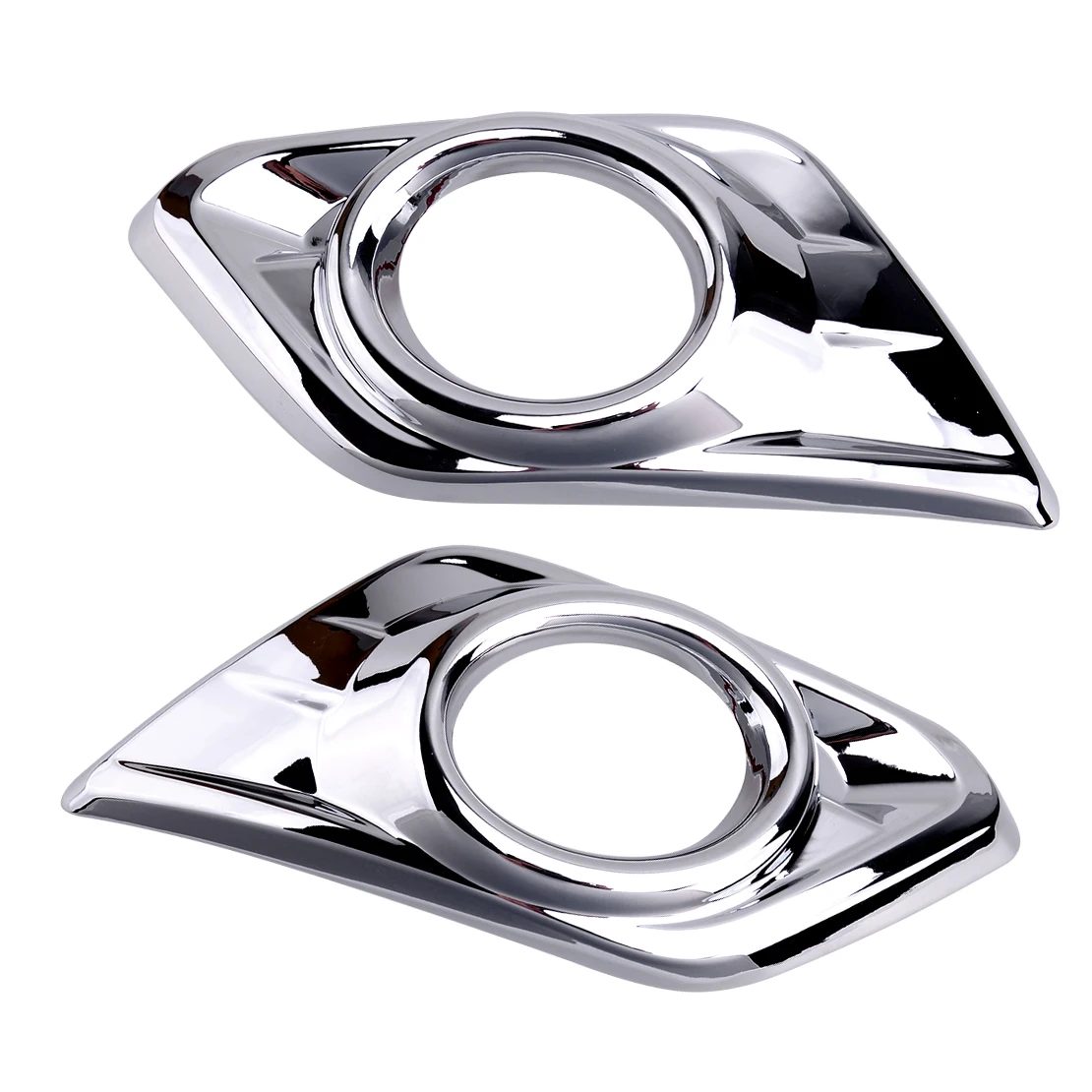 

beler 2pcs Front Fog Light Lamp Cover Trim Plastic fit for Nissan Rogue X-TRAIL 2014 2015 2016 Chrome
