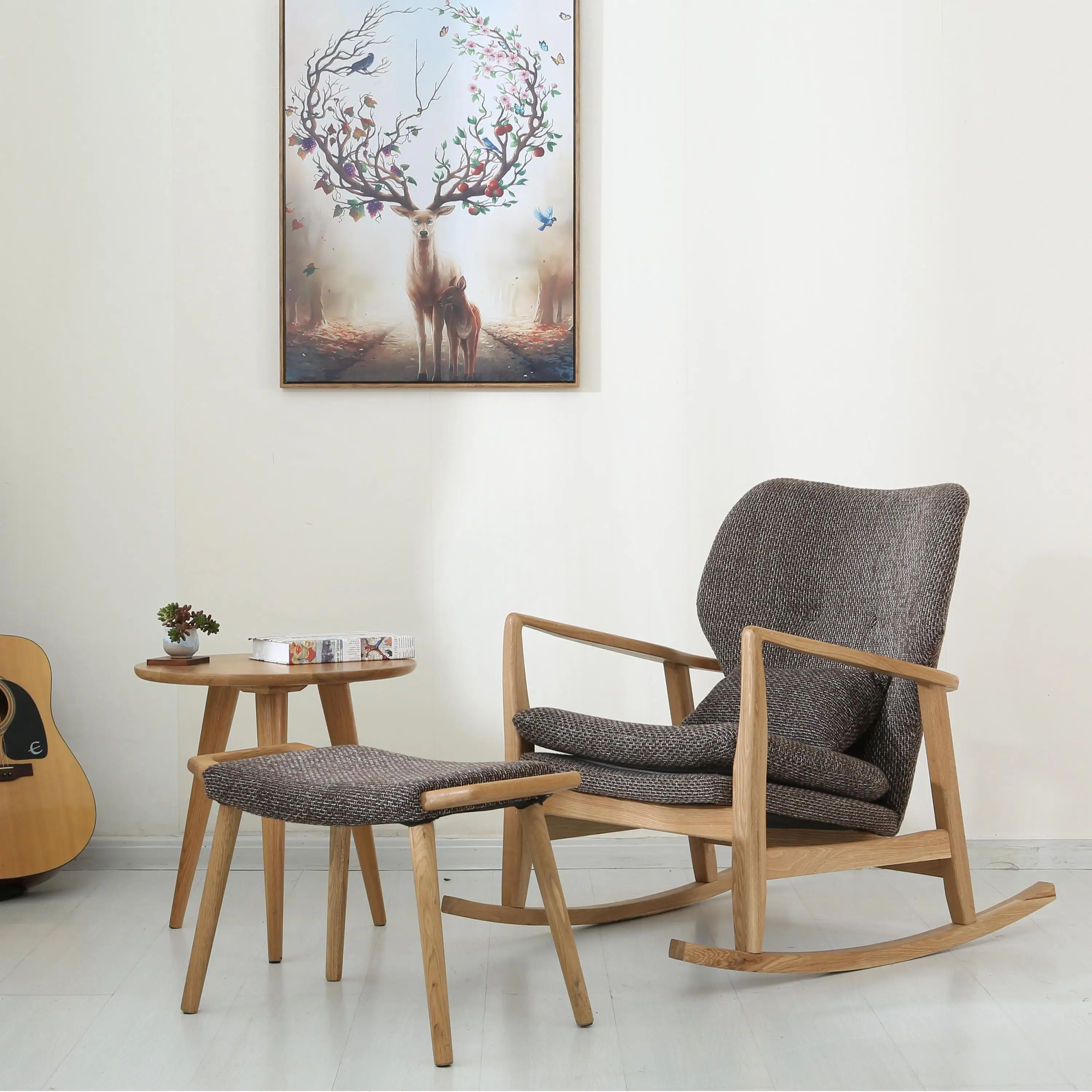 Скандинавский стиль сменный стул для обуви из массива дерева домашний вход