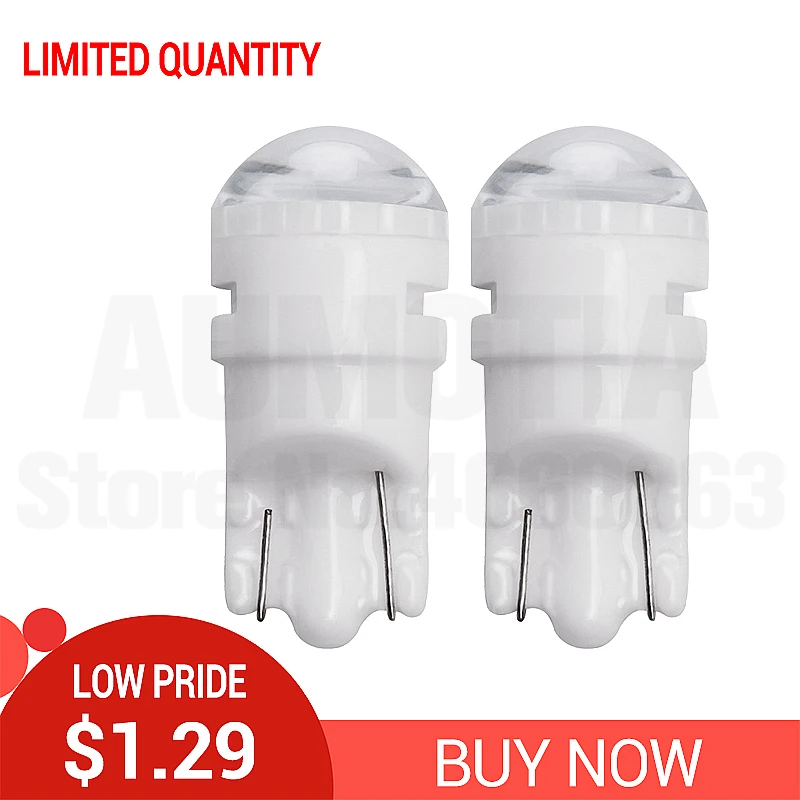 White limited offer 2x T10 W5W светодиодный керамический водонепроницаемый светильник 194 168 для салона автомобиля, клиновидные инструменты для дверцы, светильник с боковой пластиной, автомобильная лампа - Испускаемый цвет: White limited offer