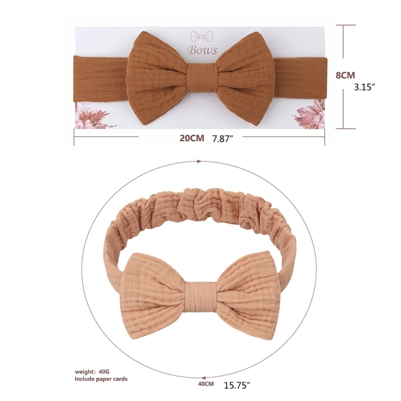 

50LE Baby Elastic Bow Headband Feeding Drool Saliva Towel Kit Princess Bowknot Bib