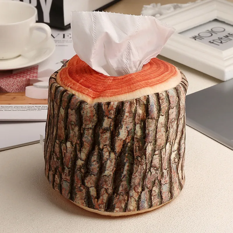Car Tissue Boxes Imitation Tree Bark Box tissue box Napkin Holder Case Paper Cover Home Accessories | Автомобили и мотоциклы