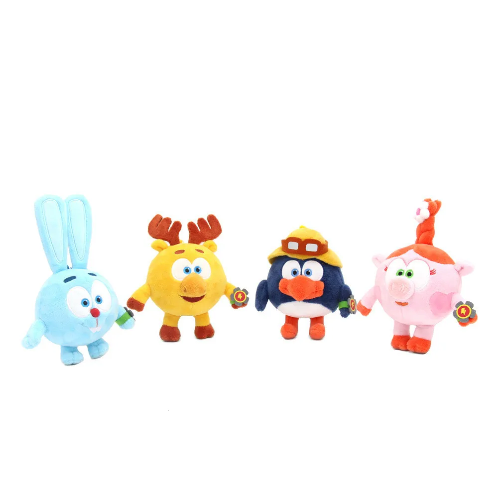 20 см мультфильм Babyriki плюшевые игрушки Krosh Losyash Pin Nyusha голубой кролик супер мягкая кукла