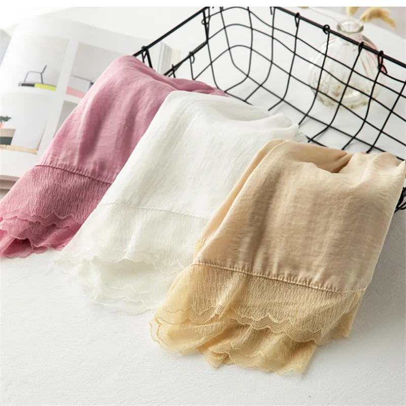 

Летние тонкие леггинсы, свободные шорты, модные безопасные штаны с высокой талией, можно носить на улице, женские кружевные антибликовые