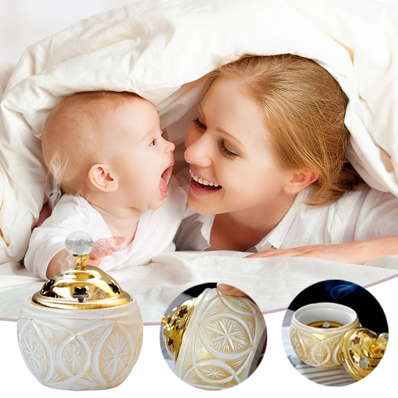 Курильница из золотистой смолы курильница сандалового дерева в средневосточном