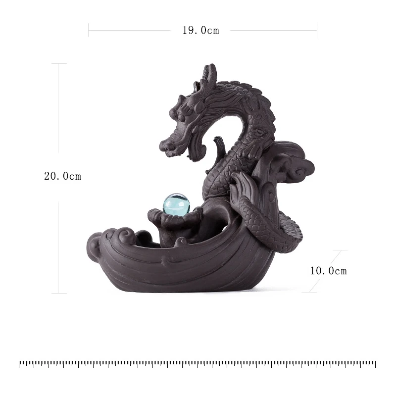 

Creative Chinese Dragon Purple Clay Aroma Burner Incense Burner Decoration Ornaments Living Room Home Decoration Accessories