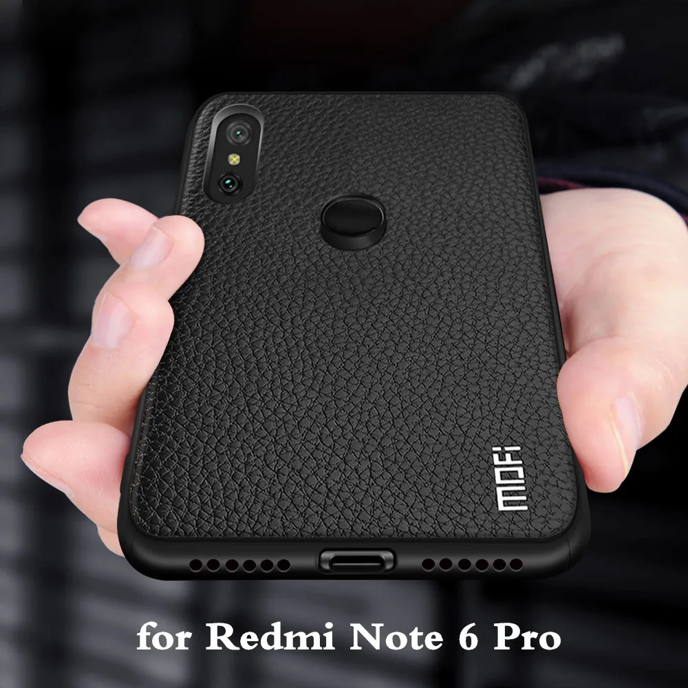 MOFi для Redmi Note 6 Pro чехол задняя крышка для Xiaomi Redmi Note 6 Pro Чехол PU защитный чехол для телефона для Xiaomi противоударный