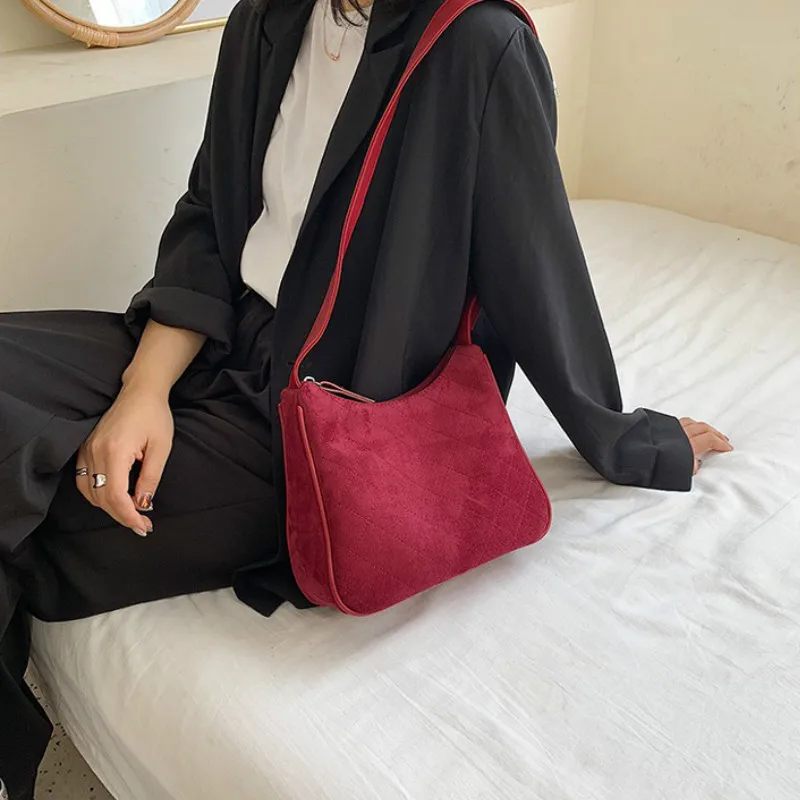 Winter Shoulder Bag Female 2019 New Luxury Vintage Designer Brand Messenger crossbody Frosted Suede Fashion Women Handbag | Багаж и сумки