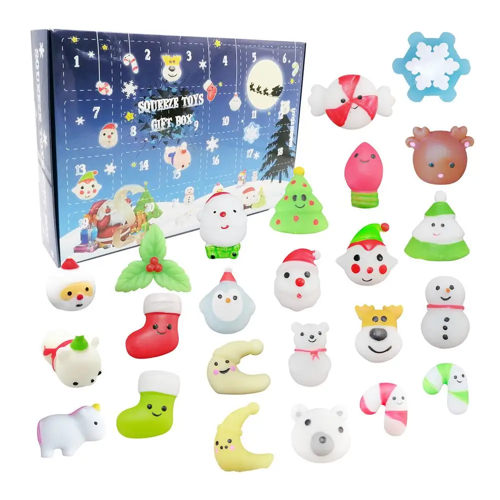 

Christmas Advent Calendar 24 Cute Squeezing Toys For Kids Calendar Christmas Countdown Ornaments Surprise Child Christmas Gjift